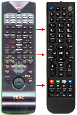 Replacement remote for Teac/teak KARTAGD9300, UR416, AGD9320