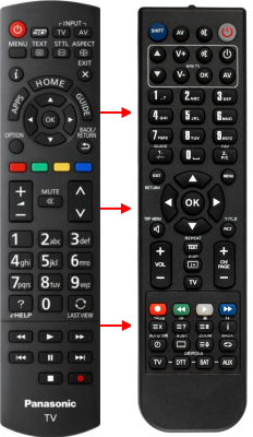 Replacement remote for Panasonic TC-L42E50 TC-L47E50 TX-55AS650B TX-42AS650B