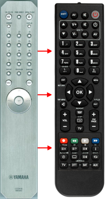 Replacement remote for Yamaha WM438000, CDX5, CD-S1000, CD-S2000