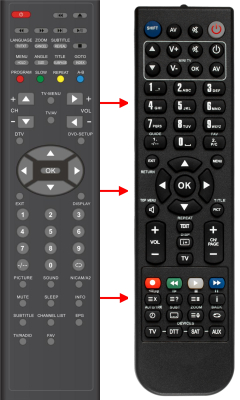 Replacement remote control for Xoro HTC1927D