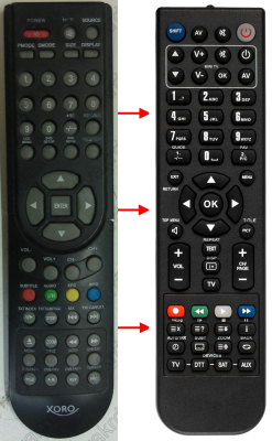 Replacement remote control for Hyundai 32LE-RD