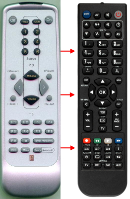 Replacement remote for Parasound P3