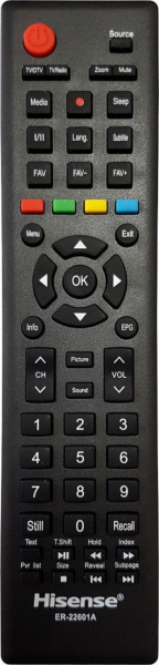 Replacement remote control for Hisense ER-22601A