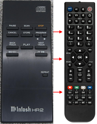 Replacement remote for Mcintosh HR2