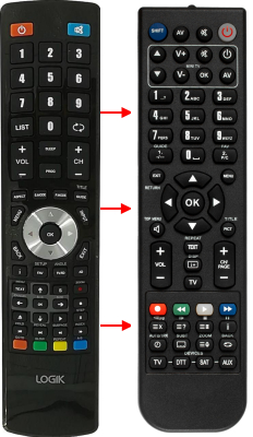Replacement remote control for JVC LT50C550