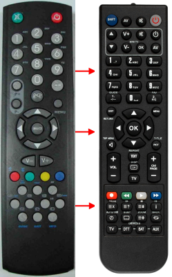 Replacement remote control for Belson BSV-29255DVBT