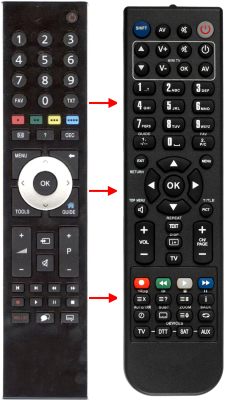 Replacement remote control for Grundig YF1187R