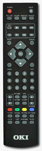 Replacement remote control for Oki V19N-PHTUV