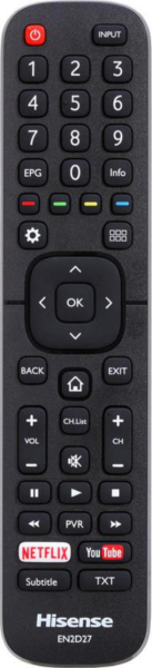 Replacement remote control for Hisense H65N5300UK