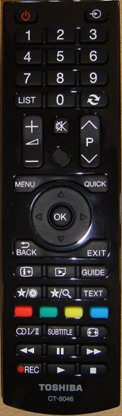 Replacement remote control for Toshiba CT-8053