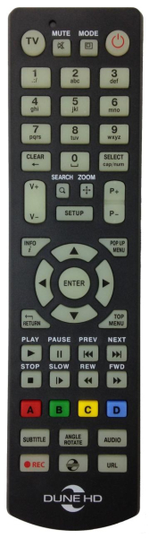 Replacement remote control for Dune HD BD PRIME3.0