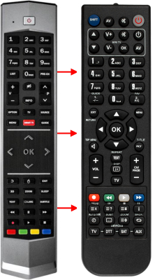Replacement remote control for Tcl U40S6906