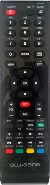 Replacement remote control for Blu:sens LCD-MDCR047