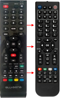 Replacement remote control for Blu:sens H200BCRST-2B-22PSP
