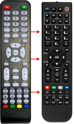 Replacement remote control for Xd 32H2E-SAT