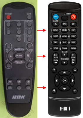 Replacement remote control for Bbk FSA-7800,RC-041R