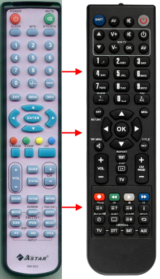 Replacement remote for Astar LTV42ASB, LTV32ASB, LTV32HBG, LTV32BG