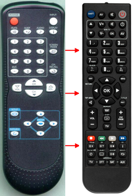 Replacement remote for Emerson LC195EM82, SLC195EM82, NF604UD
