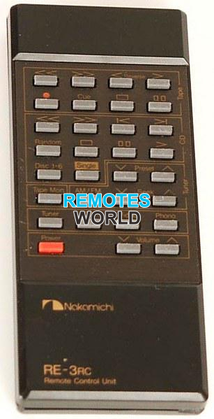 Replacement remote for Nakamichi RE3, RECEIVER 3, HA06497, RE3RC