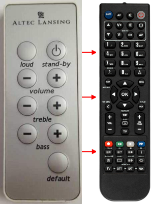 Replacement remote for Altec Lansing VS4221