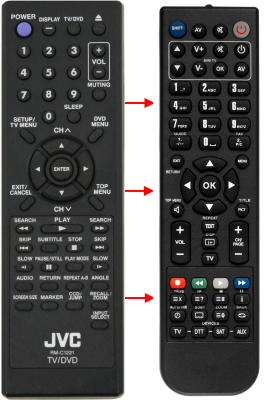Replacement remote for JVC LT22DM21