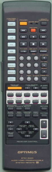Replacement remote for Pioneer VSXD702S, VSXD902S, ZA0206, CUVSX023