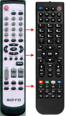Replacement remote for Soyo DYLT032C