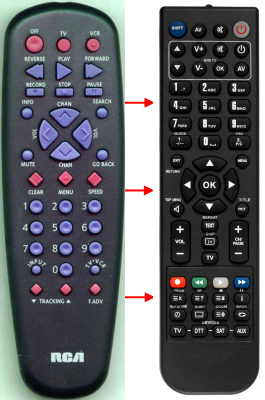 Replacement remote for Rca VR615HF