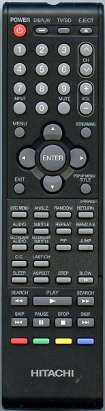 Replacement remote for Hitachi L32BD304, 076R0RZ021
