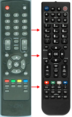 Replacement remote for Seiki LC32B56