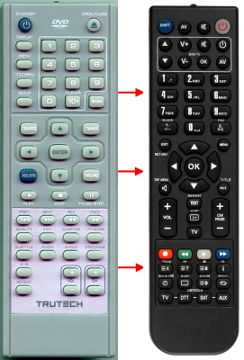 Replacement remote for Trutech T650DR