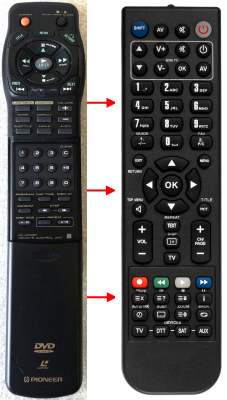 Télécommande de remplacement pour Pioneer CUDV001, VXX2399, DVL700, DVL90