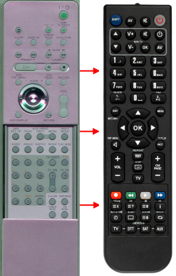 Replacement remote for Sony HCDFR1, DAVFR1, 147869811, DAVFR8, DAVFR9