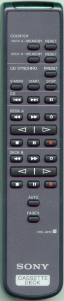 Replacement remote control for Sony TC-WR97ES