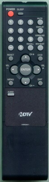 Replacement remote for Sansui HDLCD2600A, HDLCD2600, HDLCD3700