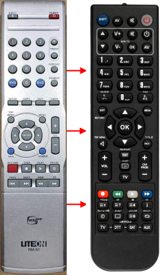 Replacement remote for Lite-on RM91, LVC9015G, LVC9016G, LVC9017GDL