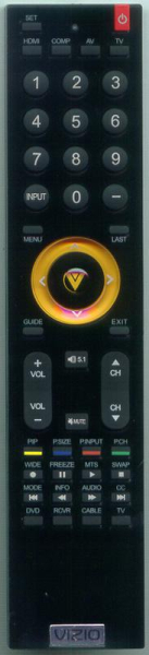 Replacement remote for Vizio SV320XVT SV370XVT SV421XVT SV370XVT-LSKELAK XVT472SV