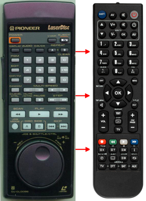 Replacement remote for Pioneer CLDD770, CLD703, CUCLD098, CLDD704