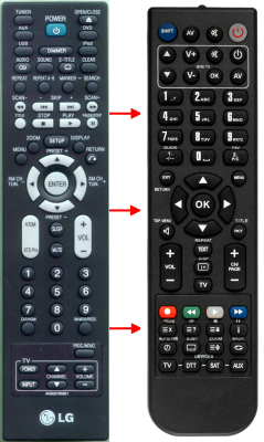 Replacement remote for LG AKB32795801, LHT754, LHT799
