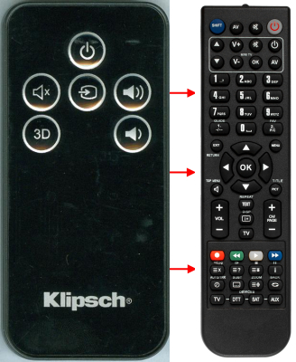 Replacement remote for Klipsch 1015073, ICON SB1