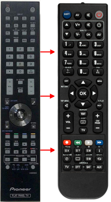 Replacement remote for Pioneer PRO-111FD PRO-151FD PD-2805