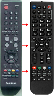 Replacement remote for Samsung LNT1953H, BN5900601A, LNT1953HX