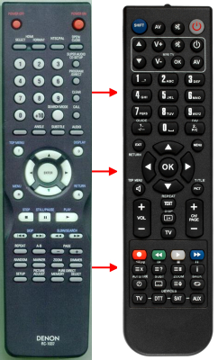 Replacement remote for Denon DVD3930, 3991059002, RC1038, DVD3930CI