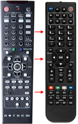 Replacement remote for Anthem MRX-310 MRX-300 MRX-500 MRX-700