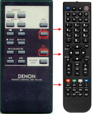 替换的遥控器用于 Denon RC406, 4990144001, DRR730, DRR680