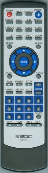 Replacement remote for Sylvania SDVD5088, SDVD6091, DVD6091