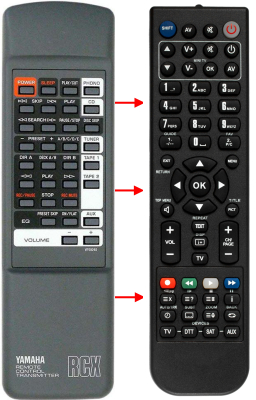 Replacement remote for Yamaha VP592400, RX570