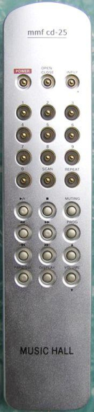 Replacement remote for Music Hall MMFCD25