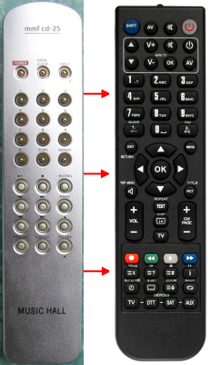 Replacement remote for Music Hall MMFCD25