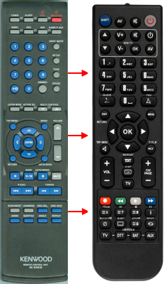 Replacement remote for Kenwood A70-1681-15, A70168115, RCR0919, VRS6200